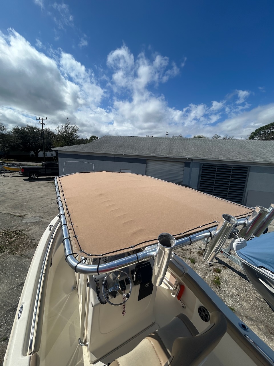 Boat shade by Coastal Custom Canvas in Juneau Alaska